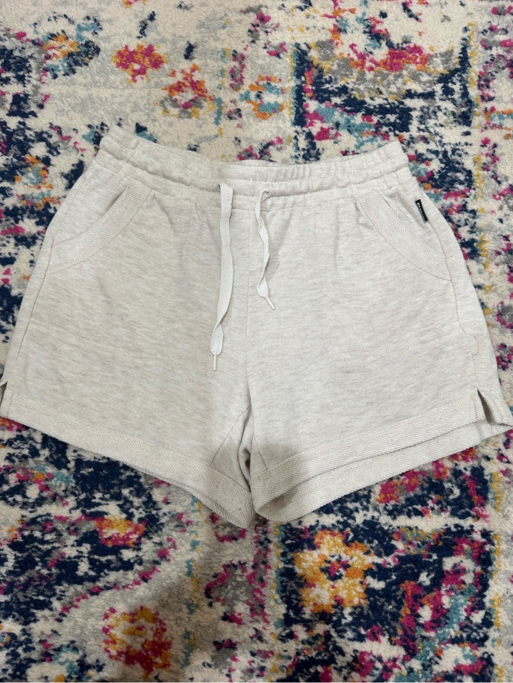 RBX Light Cream Athletic Drawstring Shorts